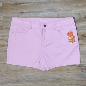 🔺️NWT Wonder Nation Pink Raw Hemline Shorts Size 16 Plus